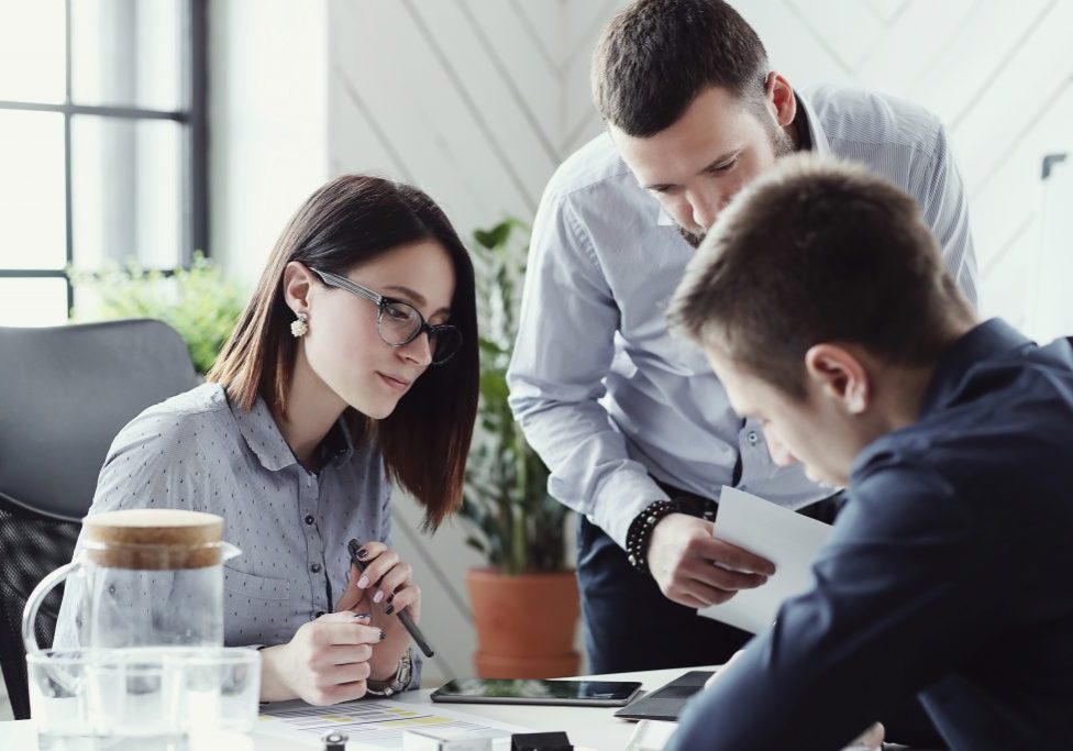 Business situations. People in the office